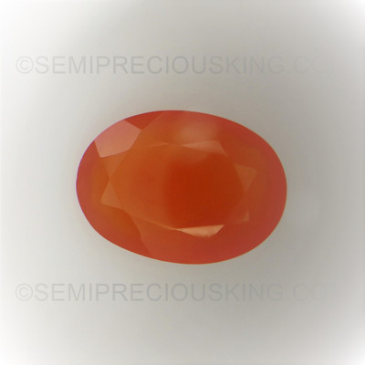 Natural Carnelian 16x12mm Oval Facet Cut 10.19 Carats Orange Color