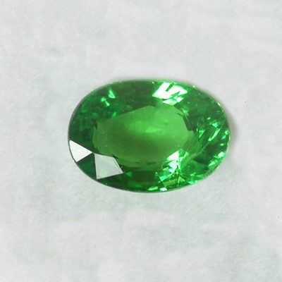Natural Tsavorite Oval Facet Cut 6.5x4.5mm Kelly Green Color FL Clarity Green Garnet Loose Gemstone