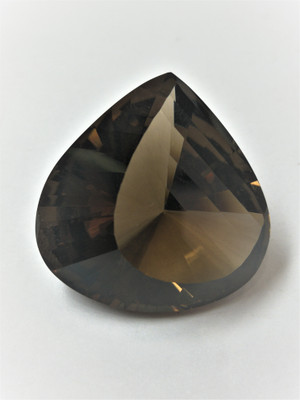 Natural Smoky Quartz Fancy Facet Cut Mocha Brown Color VS Clarity 23x23mm Loose Gemstone