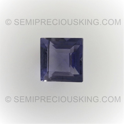 Natural Iolite Square Step Cut 5X5mm Ultramarine Blue Color VVS Clarity Loose Gemstone