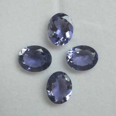 Natural Iolite Oval Facet Cut 10X8mm Periwinkle Blue Color VVS Clarity Loose Gemstone