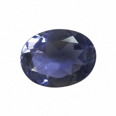 Natural Iolite Oval Facet Cut 10X8mm Periwinkle Blue Color VVS Clarity Loose Gemstone