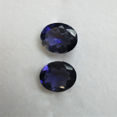 Natural Iolite Oval Facet Cut 12X10mm Ultramarine Blue Color SI Clarity Loose Gemstone
