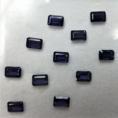Natural Iolite Octagon Step Cut 6X4mm Zaffre Blue Color VVS Clarity Loose Gemstone