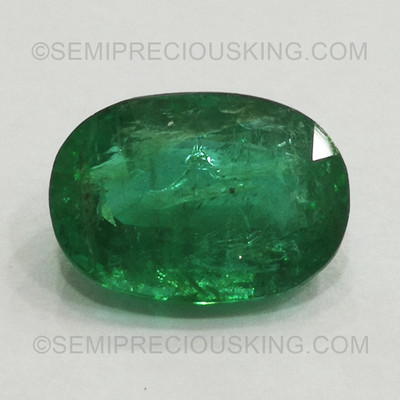Natural Emerald Oval Facet Cut 12.8X9.1mm Jolly Green Color VS Clarity 4.82 Carats Loose Precious Gemstone