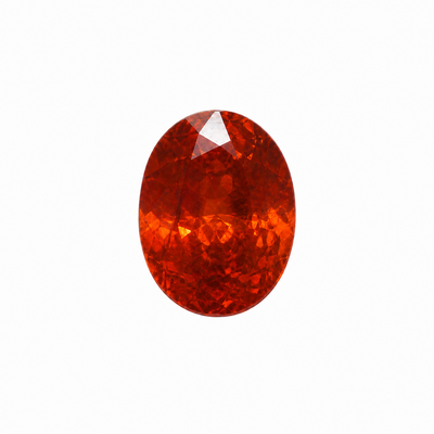 Natural Spessartite Oval Facet Cut 5X4mm Intense Orange Color VS - SI Clarity Loose Gemstone