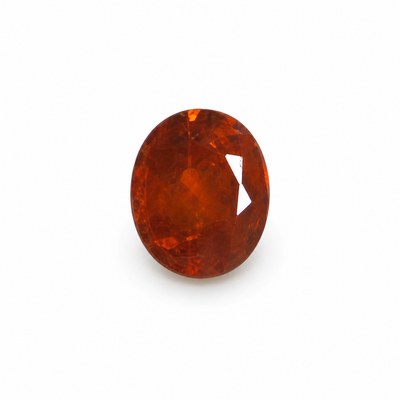 Natural Spessartite Oval Facet Cut 6x5mm Terracotta / Intense Orange Color VS - SI Clarity Loose Gemstone