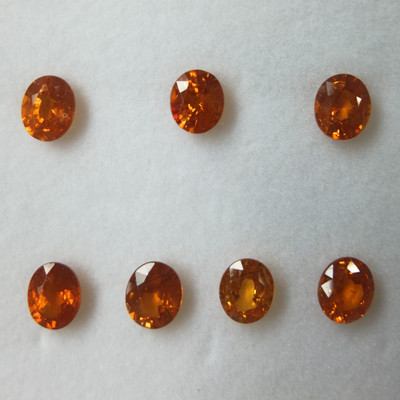 Natural Spessartite Oval Facet Cut 6X5mm Salamander / Intense Orange Color VVS - VS Clarity Loose Gemstone