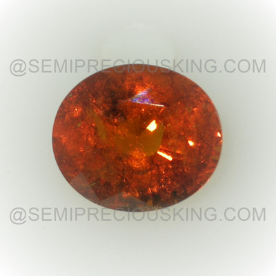 Natural Spessartite Oval Facet Cut 7x6mm Terracotta Orange Color VVS - VS Clarity Loose Gemstone