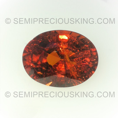 Natural Spessartite Oval Facet Cut 8X6mm Terracotta Orange Color VS Clarity Loose Gems