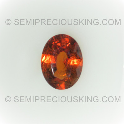 Natural Spessartite Oval Facet Cut 8x6mm Intense Orange Color VVS Clarity Loose Gemstone