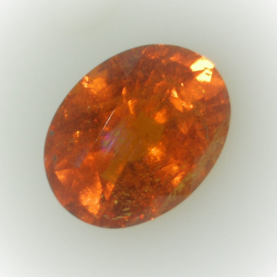 Natural Spessartite Oval Facet Cut 9X7mm Intense Orange Color SI Clarity Loose Gemstone