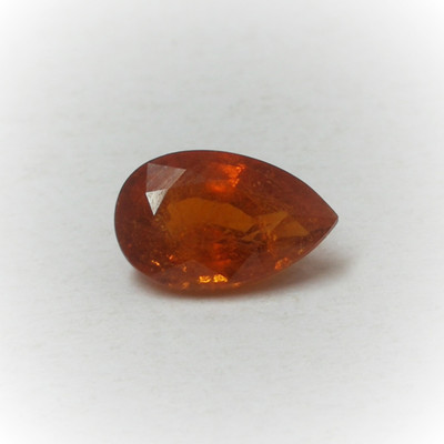 Natural Spessartite Pear Facet Cut 8X5mm Terracotta Orange Color SI Clarity Loose Gemstone