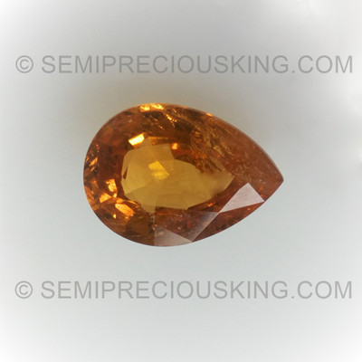Natural Spessartite Pear Facet Cut 8X6mm Calypso Orange Color VS Clarity Loose Gemstone