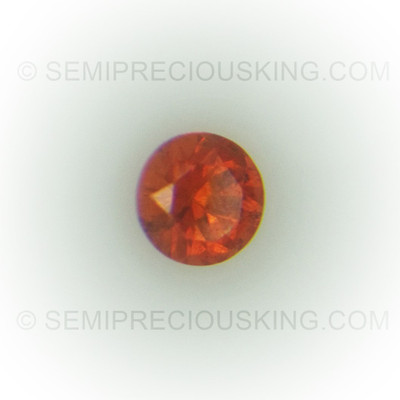 Natural Spessartite Round Facet Cut 3mm Salamander Orange Color SI Clarity Loose Gemstone