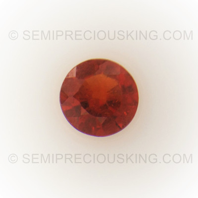 Natural Spessartite Round Facet Cut 4x4mm Terracotta / Intense Orange Color VS - SI Clarity Loose Gemstone