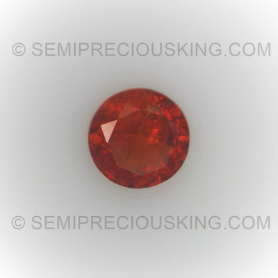 Natural Spessartite Round Facet Cut 4X4mm Terracotta Orange Color SI Clarity Loose Gemstone