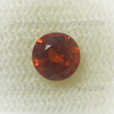 Natural Spessartite Round Facet Cut 5X5mm Terracotta Orange Color VVS Clarity Loose Gemstone