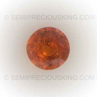Natural Spessartite Round Facet Cut 5X5mm Salamander Orange Color VS Clarity Loose Gemstone