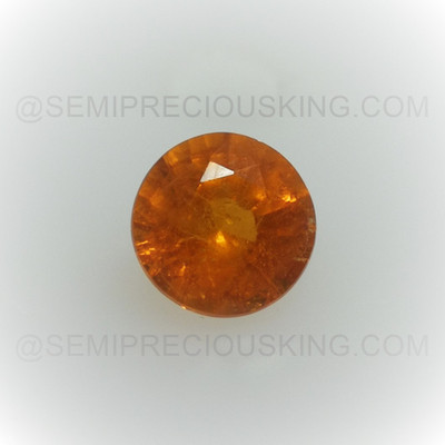 Natural Spessartite Round Facet Cut 5X5mm Calypso Orange Color VS - SI Clarity Loose Gemstone