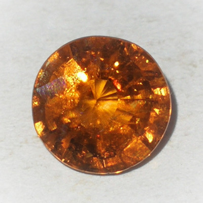 Natural Spessartite Round Facet Cut 6X6mm Salamander Orange Color VVS Clarity Loose Gemstone