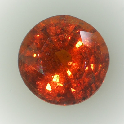 Natural Spessartite Round Facet Cut 6X6mm Terracotta Orange Color VS Clarity Loose Gemstone