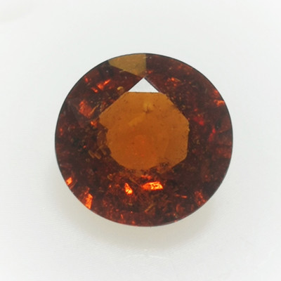 Natural Spessartite Round Facet Cut 6mm Terracotta Orange Color VS Clarity Loose Gemstone