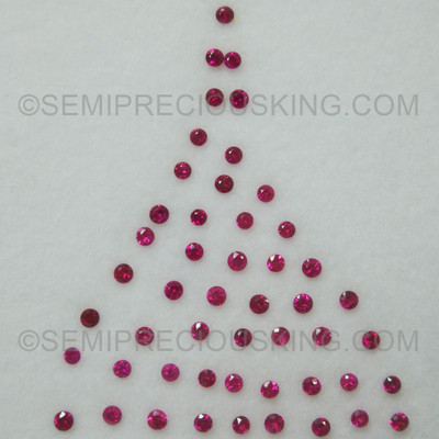 Natural Ruby 1.6mm Round Facet Cut Scarlet Color SI1 Clarity Africa Loose Precious Gemstone