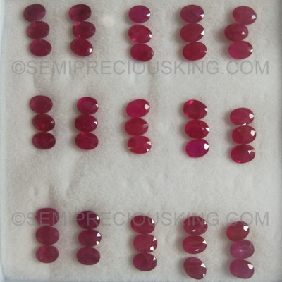 Natural Ruby 4X3mm Oval Facet Cut Pigeon Blood Color SI1 Clarity Africa Loose Precious Gemstone