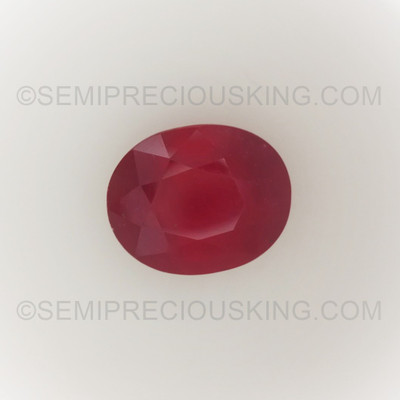 Ruby 10X8-11X9mm Oval Facet Cut Scarlet & Burgundy Color SI1 Clarity Africa Loose Precious Gemstone