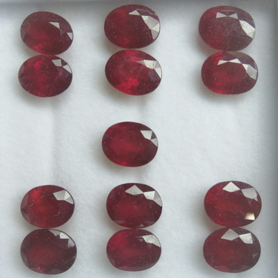 Ruby Oval Facet Cut Burgundy Color SI1 Clarity Africa Loose Precious Gemstone
