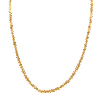 Citrine Natural Rondelle Facet Bead Gemstone Necklace Jewelry