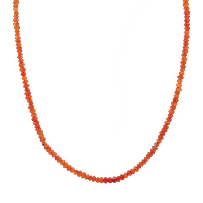 Handmade Natural Necklace Carnelian Gem Faceted Beaded Jewelry