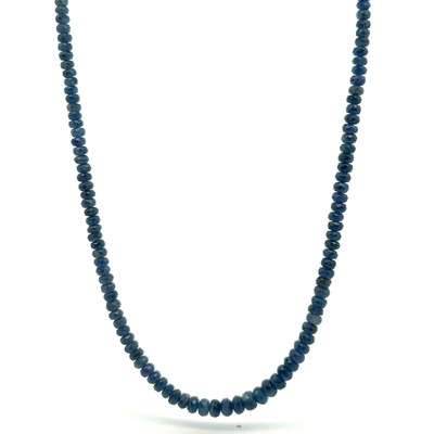 Blue Sapphire Natural Rondelle Facet Beads Precious Necklace