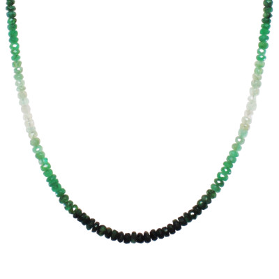 Emerald Natural Rondelle Facet Beads Precious Necklace