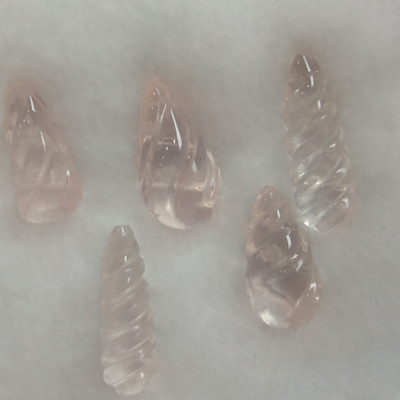 Natural Rose Quartz Carved Carved Cut Baby Rose Pink Color FL Clarity 3.73 Carats Loose Gemstone