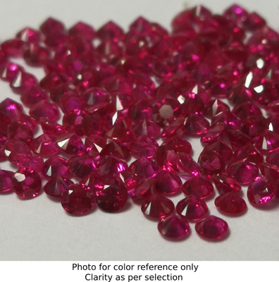 Natural Ruby Round 2.7mm Faceted Cut Precious Loose Gemstone
