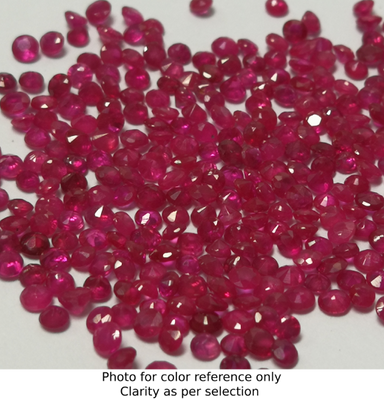 Natural Ruby Round 3.8mm Faceted Cut Precious Loose Gemstone