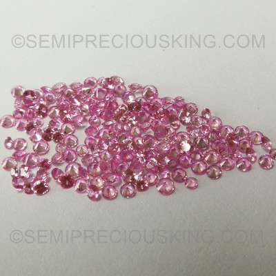 Natural Pink Sapphire 4mm Round Diamond Cut VS Clarity Rose Pink Color Loose Gemstone