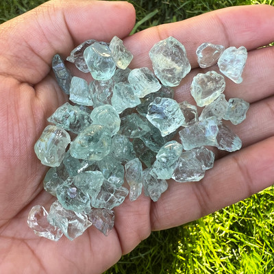 Natural Aquamarine Uncut Gemstone 7mm-16mm Unheated Earth-mined Rough