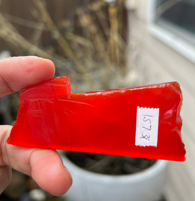 Carnelian Natural Rough 65x25mm Slice Uncut 5A Quality 157.31 Carats Jewelry Making Healing Gemstone Wire Wrapping