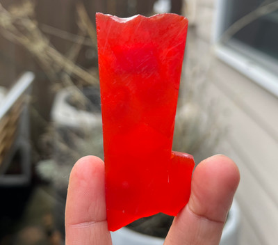 Carnelian Natural Rough 65x25 mm Slice Uncut 5A Quality 157.31 Carats Jewelry Making Gemstone