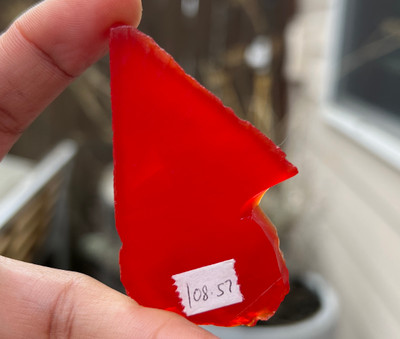 Carnelian Natural Rough 56x36mm Slice Uncut 5A Quality 108.57 Carats Jewelry Making Healing Gemstone Wire Wrapping at Semipreciousking