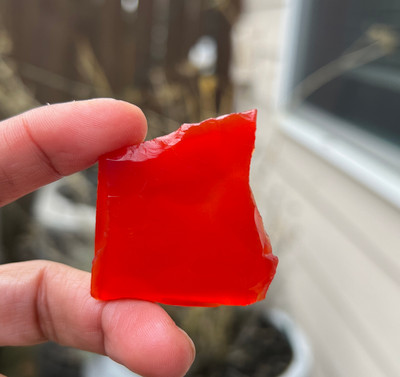 Carnelian Natural Rough 35x35mm Slice Uncut 5A Quality 91.88 Carats Jewelry Making Healing Gemstone Wire Wrapping