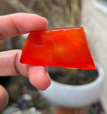 Carnelian Natural Rough 25x40mm Slice Uncut 5A Quality 107.59 Carats Jewelry Making Healing Gemstone Wire Wrapping