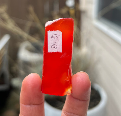 Carnelian Natural Rough 50x15mm Slice Uncut 5A Quality 81.31 Carats Jewelry Making Healing Gemstone Wire Wrapping