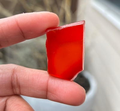 Carnelian Natural Rough 33x20mm Slice Uncut 5A Quality 53.57 Carats Jewelry Making Healing Gemstone Wire Wrapping