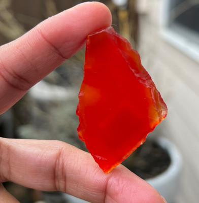 Carnelian Natural Rough 50x29mm Slice Uncut 5A Quality 73.44 Carats Jewelry Making Healing Gemstone Wire Wrapping