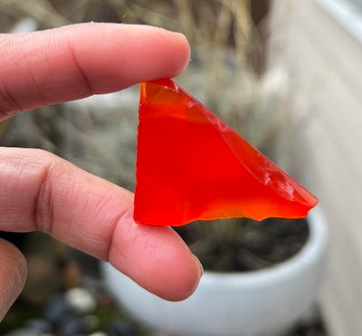 Carnelian Natural Rough 40x33mm Slice Uncut 5A Quality 61.16 Carats Jewelry Making Healing Gemstone Wire Wrapping