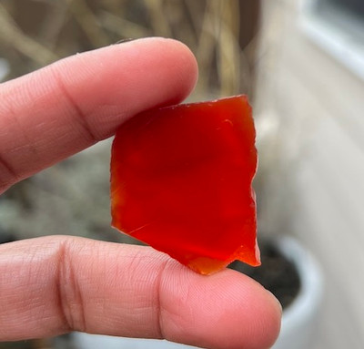 Carnelian Natural Rough 25x26mm Slice Uncut 5A Quality 47.01 Carats Jewelry Making Healing Gemstone Wire Wrapping at Semipreciousking